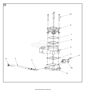 Engine Group - Throttle Body Diagram and Parts List for 076650-02  Briggs and Stratton Generator